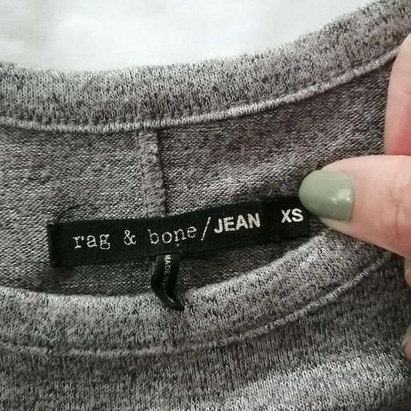 Rag &  Bone Jeans Camden Long Sleeve Tee with Step Hem Soft Oversize Relaxed XS - Picture 10 of 16